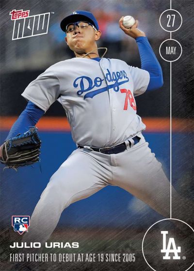 2016 Topps Now #102 Julio Urias