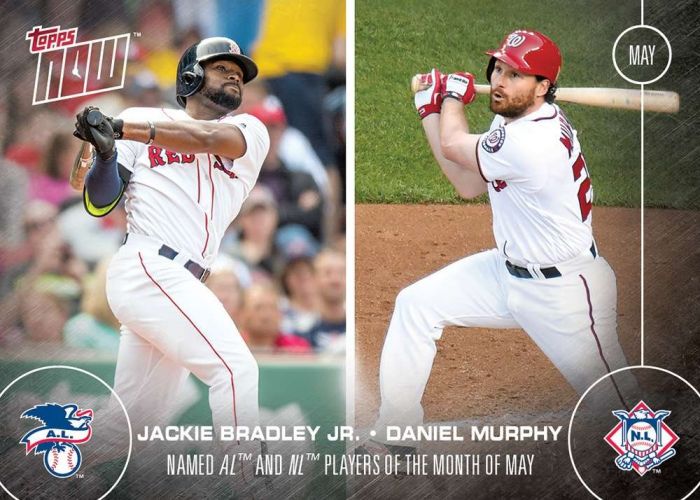 2016 Topps Now #121 Jackie Bradley Jr. Daniel Murphy