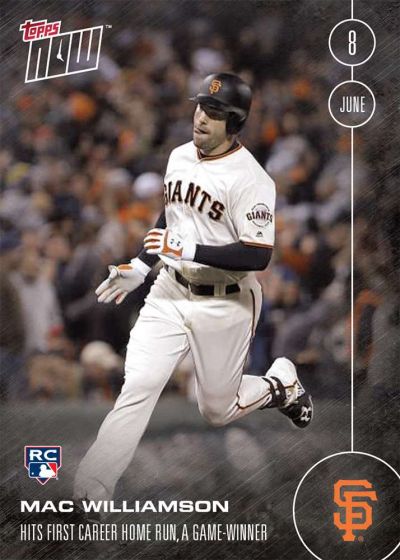 2016 Topps Now #138 Mac Williamson