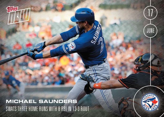 2016 Topps Now #159 Michael Saunders