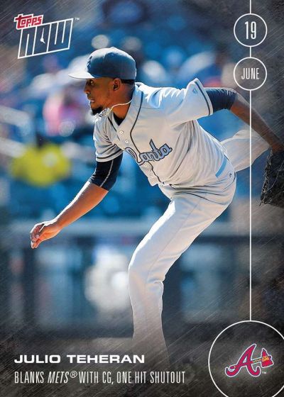 2016 Topps Now #163 Julio Teheran