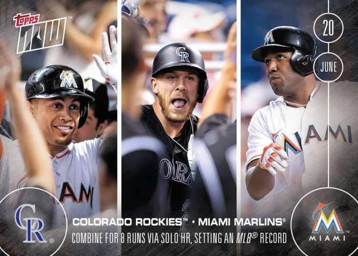 2016 Topps Now #166 Rockies  Marlins