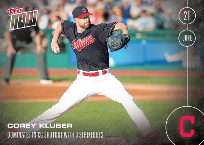 2016 Topps Now #171 Corey Kluber