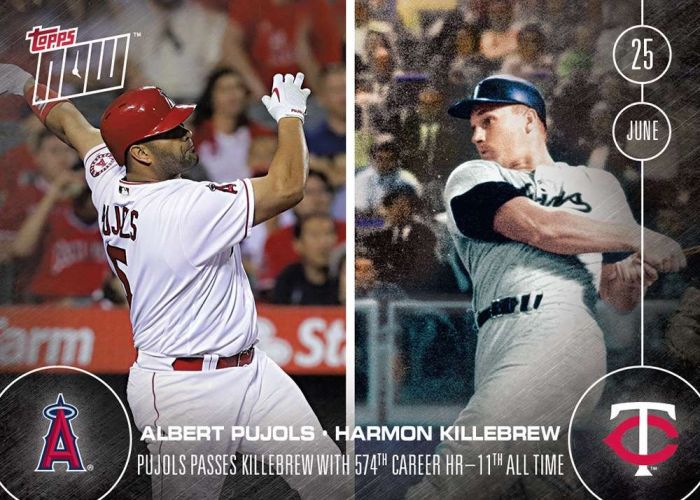2016 Topps Now #182 Albert Pujols & Harmon Killebrew
