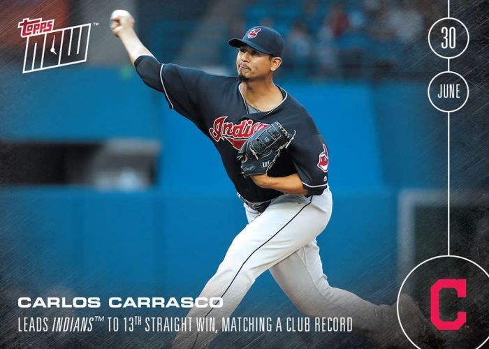 2016 Topps Now #195 Carlos Carrasco