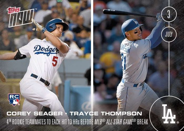 2016 Topps Now #209 Trayce Thompson  Corey Seager