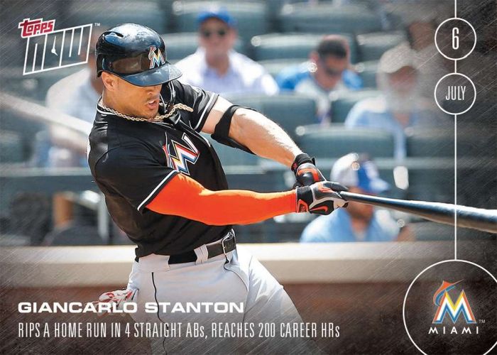 2016 Topps Now #218 Giancarlo Stanton
