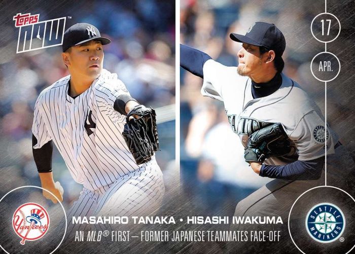 2016 Topps Now #25 Hisashi Iwakuma Masahiro Tanaka