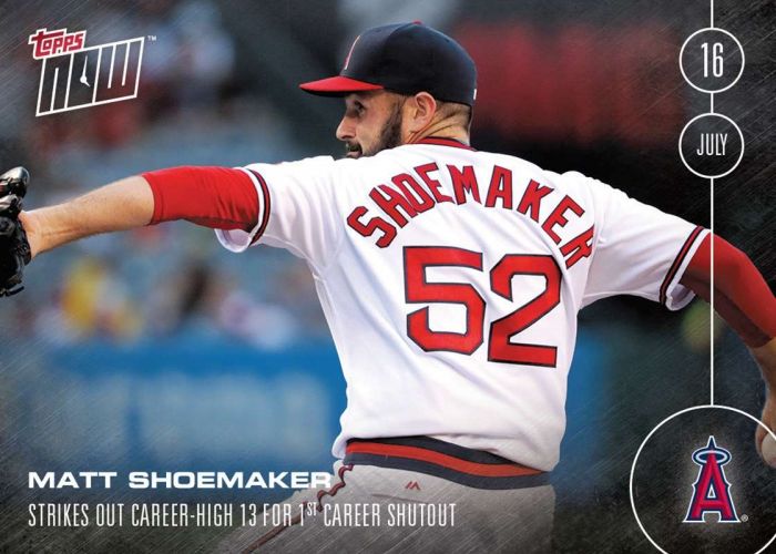 2016 Topps Now #255 Matt Shoemaker