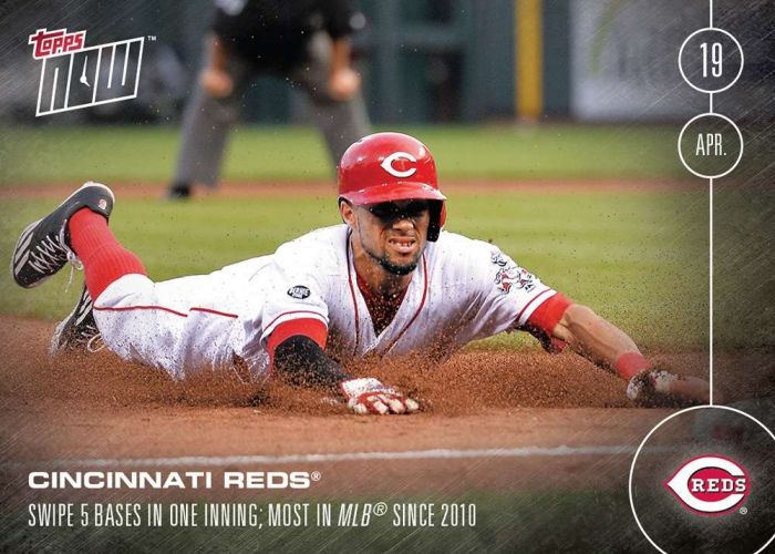 2016 Topps Now #27 Cincinnati Reds Featuring Billy Hamilton