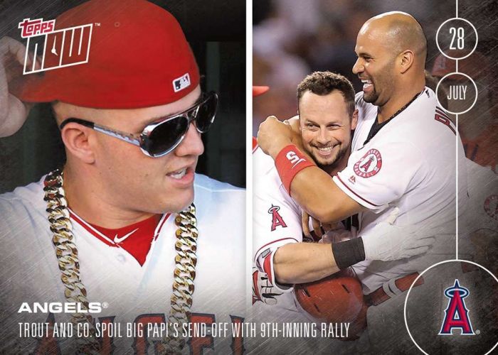 2016 Topps Now #293 Daniel Nava Mike Trout   Albert Pujols