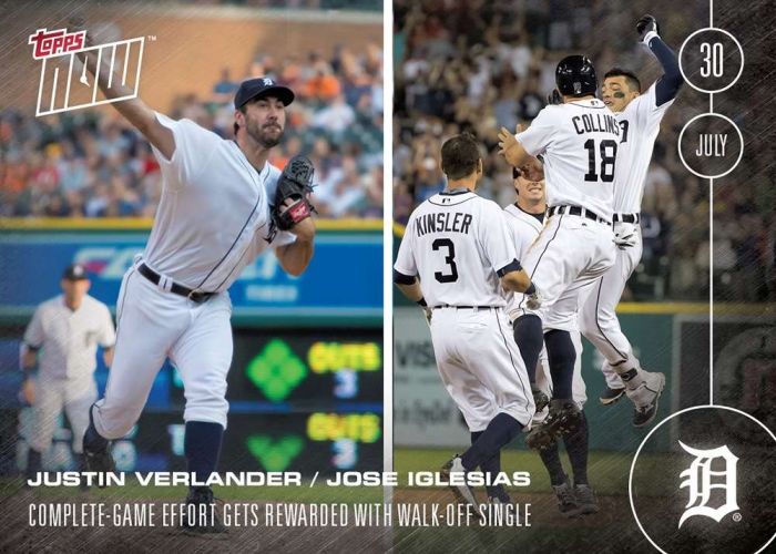 2016 Topps Now #295 Justin Verlander  Jose Igliesias