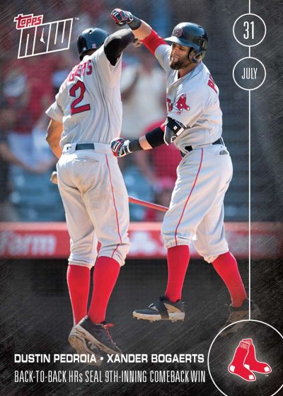 2016 Topps Now #299 Xander Bogaerts Dustin Pedroia