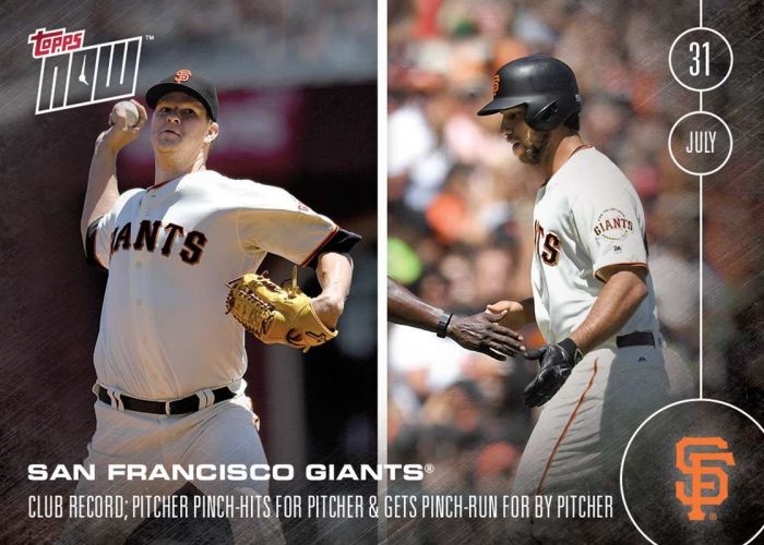 2016 Topps Now #300 Jeff Samardzija  Madison Bumgarner Matt Cain