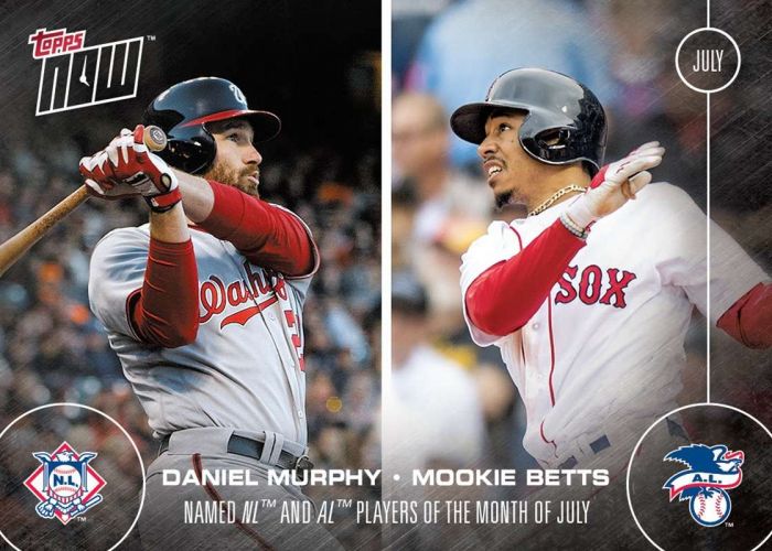 2016 Topps Now #333 Mookie Betts Daniel Murphy