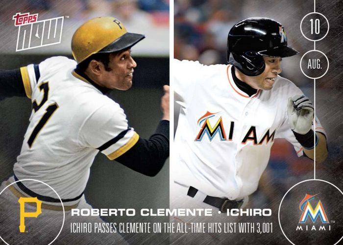 2016 Topps Now #340 Ichiro Suzuki/Roberto Clemente