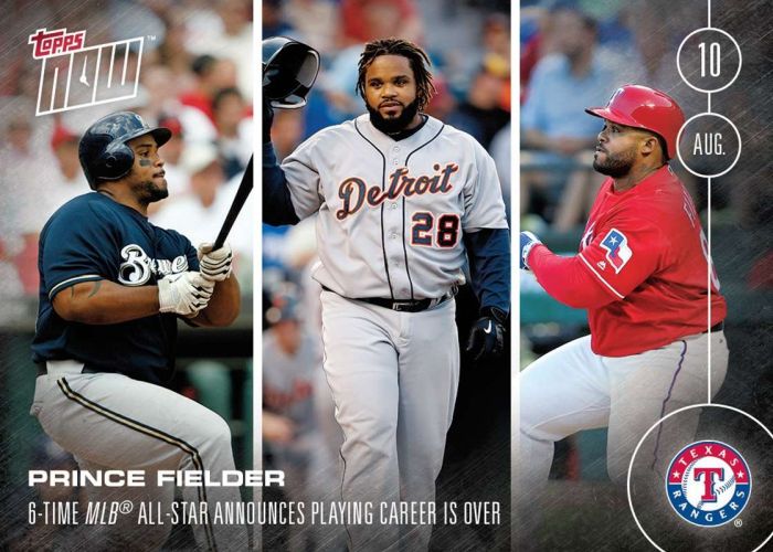2016 Topps Now #342 Prince Fielder