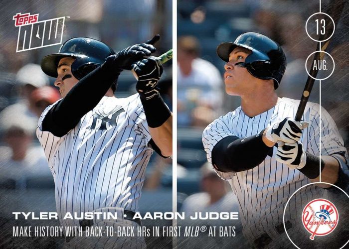 2016 Topps Now #351 Tyler Austin & Aaron Judge