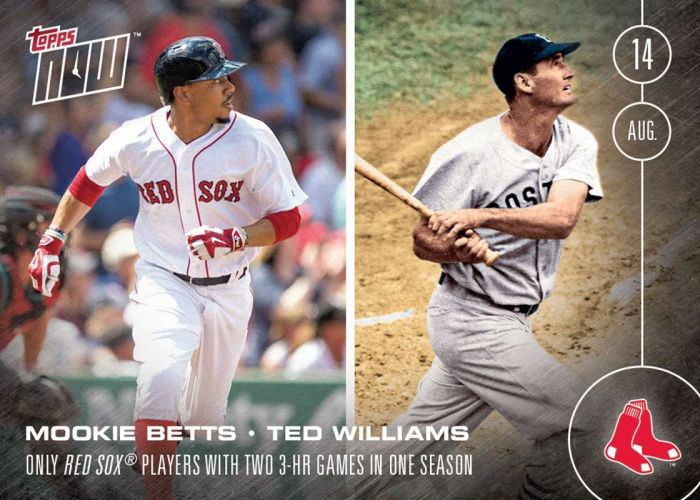 2016 Topps Now #355 Ted Williams Mookie Betts