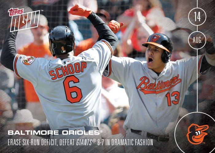 2016 Topps Now #358 Baltimore Orioles