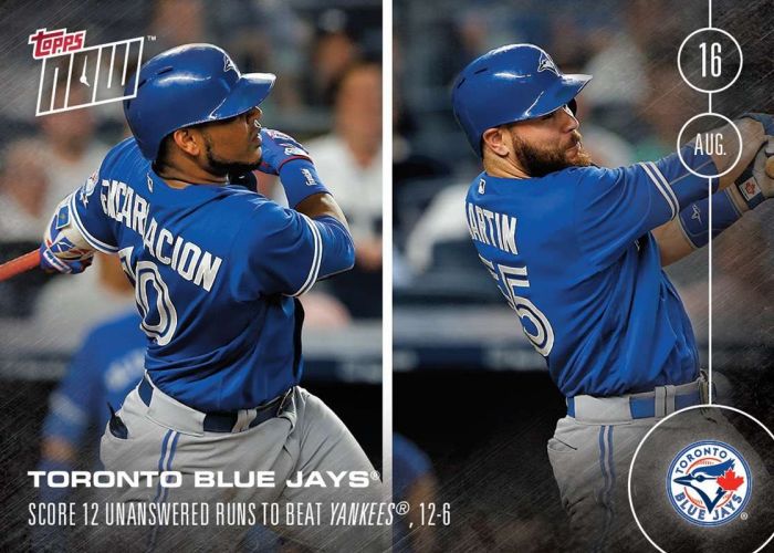 2016 Topps Now #363 Edwin Encarnacion  Russell Martin