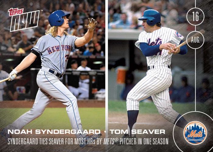 2016 Topps Now #365 Noah Syndergaard & Tom Seaver
