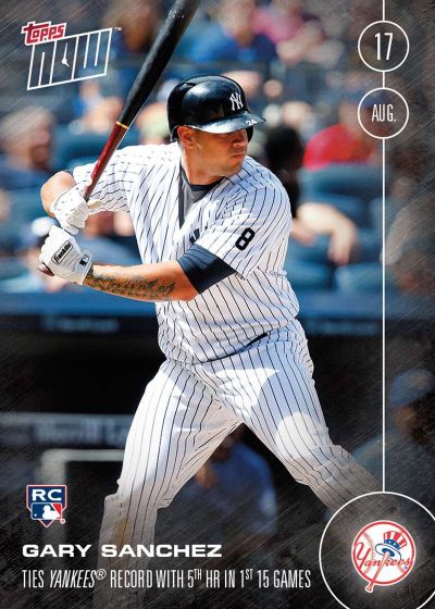 2016 Topps Now #368 Gary Sanchez