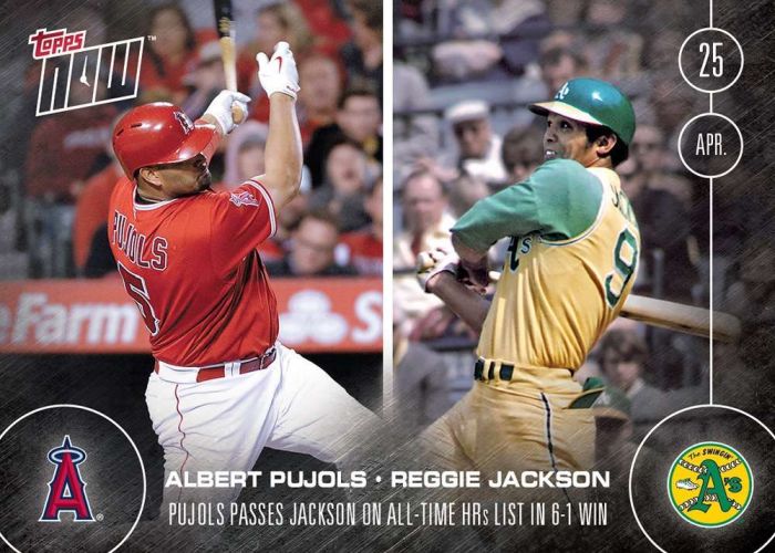 2016 Topps Now #38 Albert Pujols Reggie Jackson
