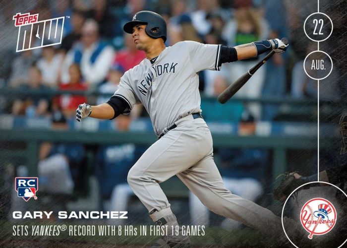 2016 Topps Now #386 Gary Sanchez