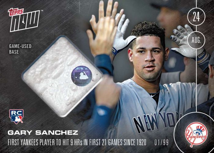 2016 Topps Now #388B Gary Sanchez