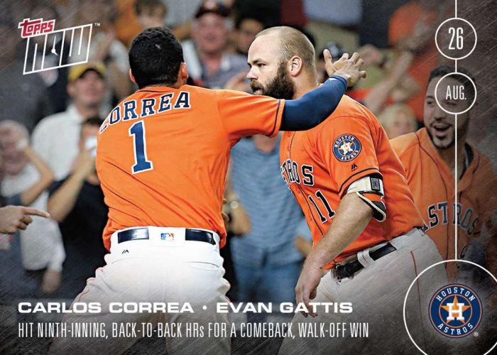 2016 Topps Now #397 Carlos Correa  Evan Gattis