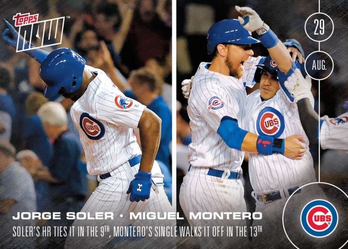2016 Topps Now #407 Jorge Soler  &  Miguel Montero