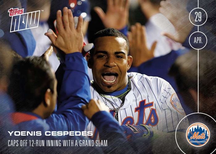 2016 Topps Now #41 Yoenis Cespedes