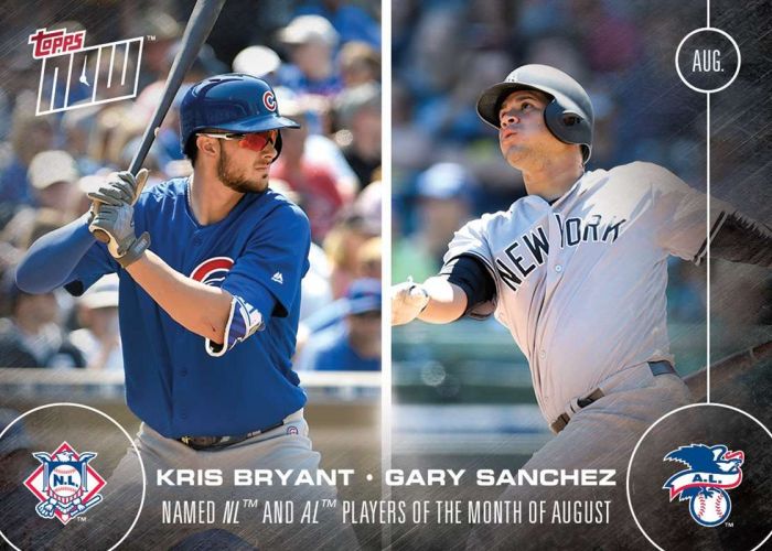 2016 Topps Now #421 Gary Sanchez   Kris Bryant