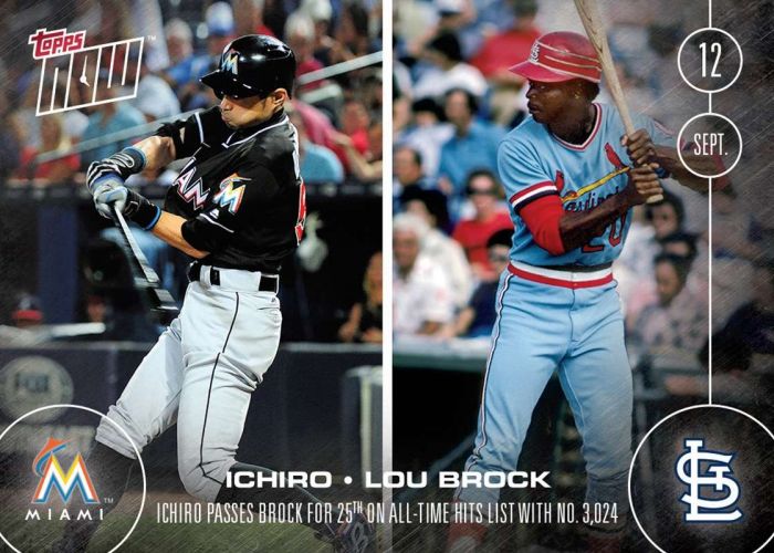 2016 Topps Now #448 Lou Brock Ichiro Suzuki
