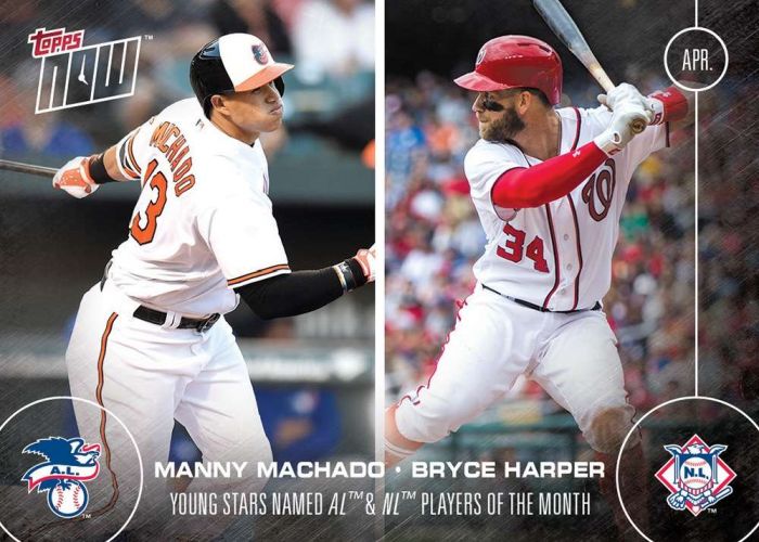 2016 Topps Now #48 Bryce Harper Manny Machado