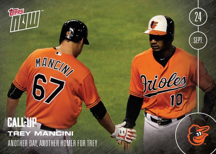 2016 Topps Now #499 Trey Mancini