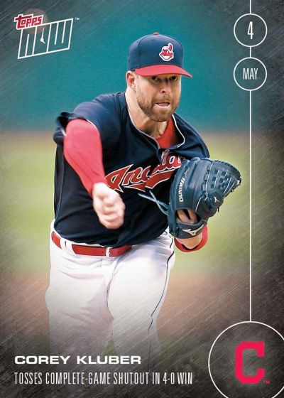 2016 Topps Now #51 Corey Kluber