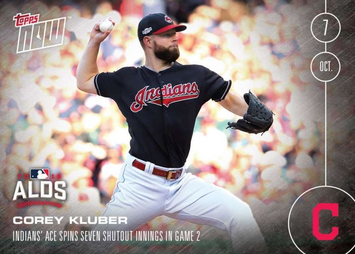 2016 Topps Now #553 Corey Kluber
