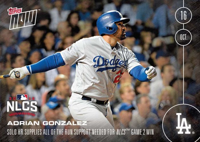 2016 Topps Now #590 Adrian Gonzalez
