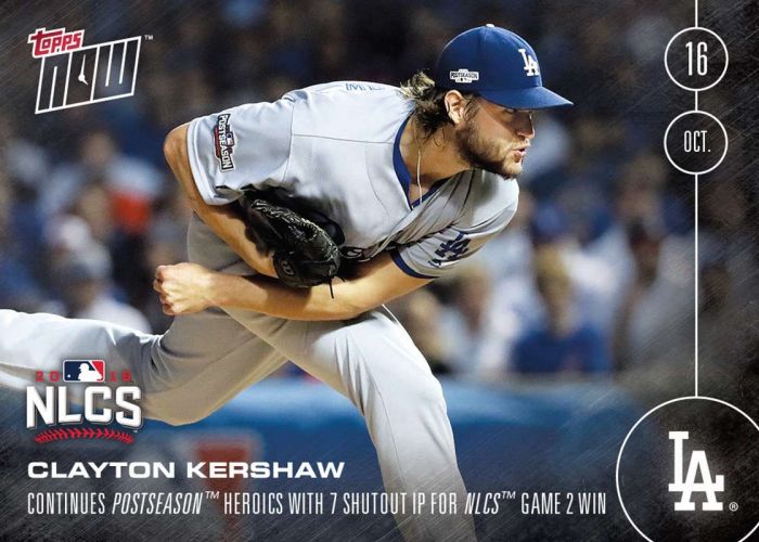 2016 Topps Now #591 Clayton Kershaw