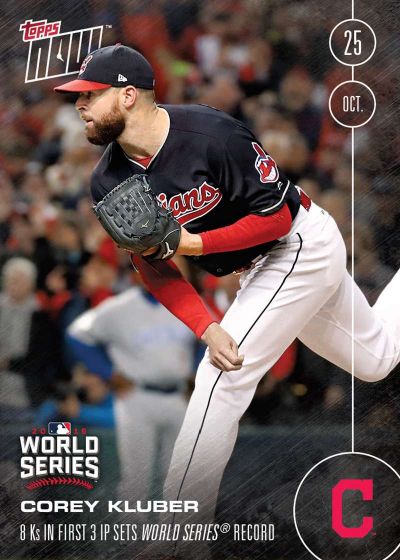 2016 Topps Now #627 Corey Kluber