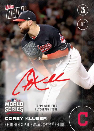 2016 Topps Now #627B Corey Kluber