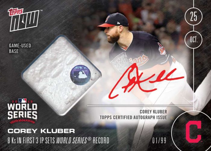 2016 Topps Now #627C Corey Kluber