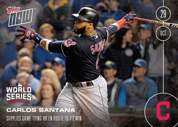 2016 Topps Now #640 Carlos Santana