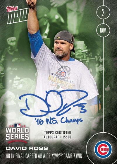2016 Topps Now #658B David Ross