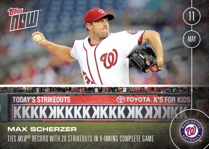 2016 Topps Now #68 Max Scherzer