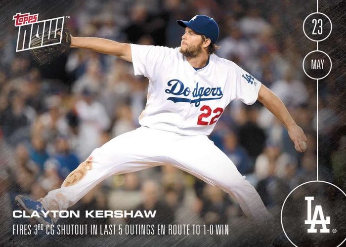 2016 Topps Now #92 Clayton Kershaw