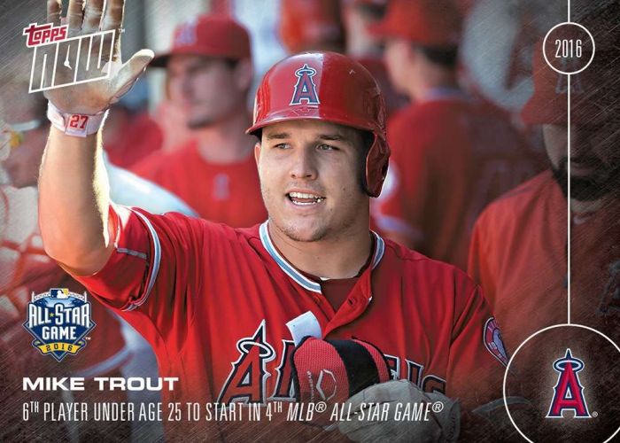 2016 Topps Now #AS-2 Mike Trout