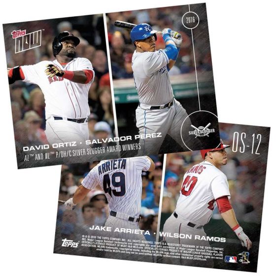 2016 Topps Now #OS-12 David Ortiz, Salvador Perez Jake Arrieta Wilson Ramos